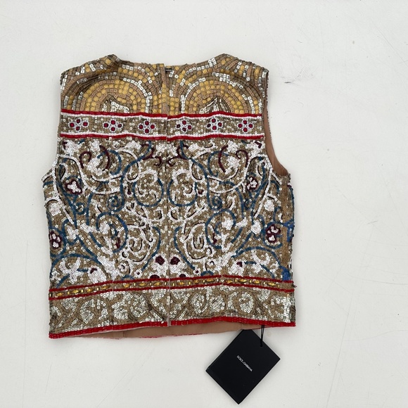 Dolce Gabbana sequined and jeweled runway byzantine top size S. NWT - Picture 3 of 13
